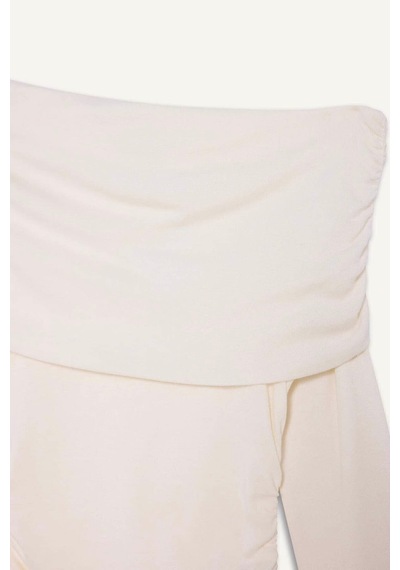 Defacto Slim Fit Omzu Açık Ribana Tişört G8072AX26SP