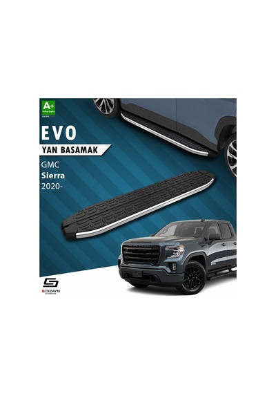 S-dizayn Gmc Sierra 5 Uzun Şase Evo Krom Yan Basamak 253 Cm 2020 Üzeri A+ Kalite