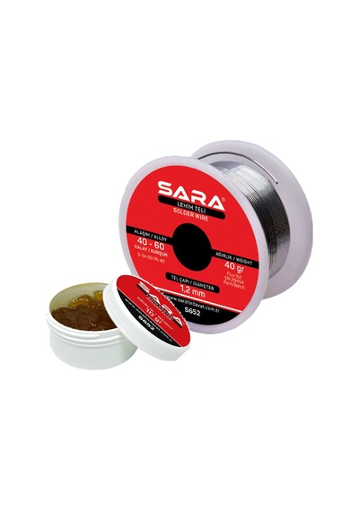 Sara S652 40 G Lehim Teli + 10 G Lehim Pastası Seti