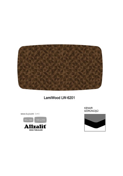 Lamiart Masa Tablası 90x160 - Dclamart-lw6201 Çok Renkli