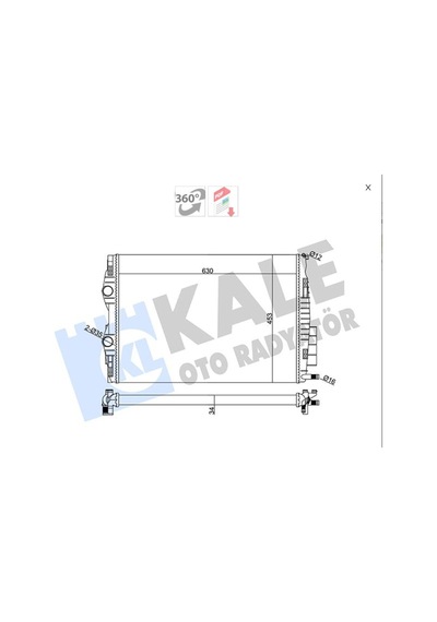 Su Radyatoru Renault Megan Iı 2.0 Dcı 03- 8200325007 Kale 355830