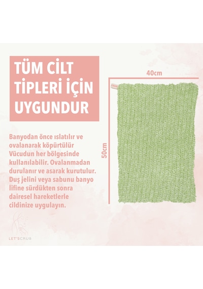 Let'scrub Tüm Cilt Tiplerine Uygun Süper Esnek Banyo ve Duş Lifi