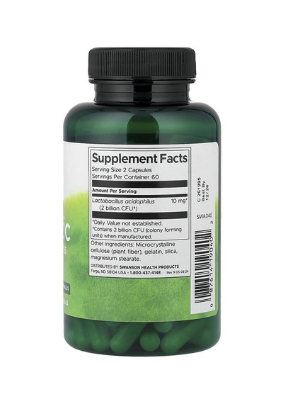 Swanson Vitamins, Probiotic, 120 Capsules 1 Billion Cfu Per Capsule