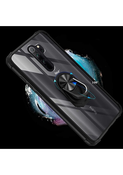 Xiaomi Redmi Note 8 Pro Kilif Standli Yüzüklü Mola Silikon Kapak 392711799