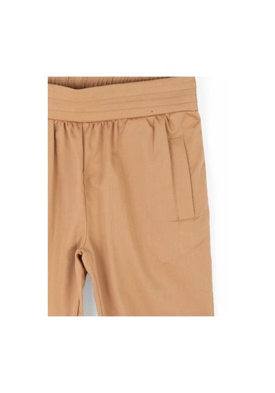 Nk Kids Kız Bebek Beli Paçası Lastikli Kumaş Pantolon-13838 Kahverengi