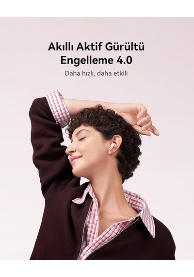 Freebuds 7i Kulaklık, Akıllı Aktif Gürültü Engelleme 4.0, Sınırsız Uzamsal Ses, İos Ve Android İle Uyumlu, Stabil Ve Net Görüşmeler, Konforlu Uyum İçin 4 Kulaklık Ucu, Pembe