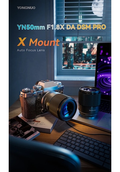 Yongnuo YN50mm F1.8X DA DSM PRO Fujifilm X Mount Uyumlu Otofokus Prime Lens