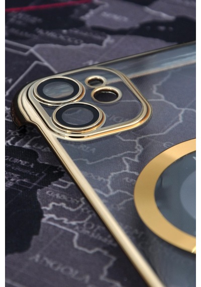 Apple Uyumlu iPhone 11 Uyumlu Altın Sarı Gold Renkli İnce Kenarlı Şeffaf Sert Kapak Kılıf Sarı - Apple Uyumlu iPhone 11 Uyumlu Altın Sarı Gold Renkli İnce Kenarlı Şeffaf Sert Kapak Kılıf Sarı -