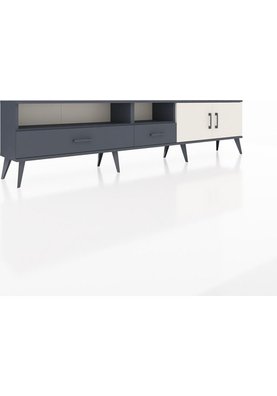 Arges Tv Ünitesi 3 Raflı 2 Çekmeceli 2 Kapaklı 220x30x51 Antrasit-aytaşı/antrasit Aytası/antrasıt - Antrasıt Arges Tv Ünitesi 3 Raflı 2 Çekmeceli 2 Kapaklı 220x30x51 Antrasit-aytaşı/antrasit Aytası/antrasıt - Antrasıt
