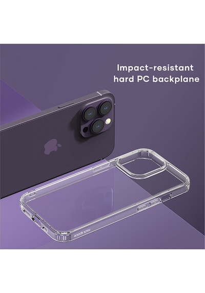 Rock Space Apple Uyumlu iPhone 14 Pro Max Kılıf Crystal Serisi Silikon - Şeffaf Şeffaf
