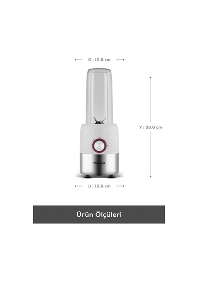 Karaca Blend Ve Rush Inox 500 W Personal Kişisel Smoothie Blender