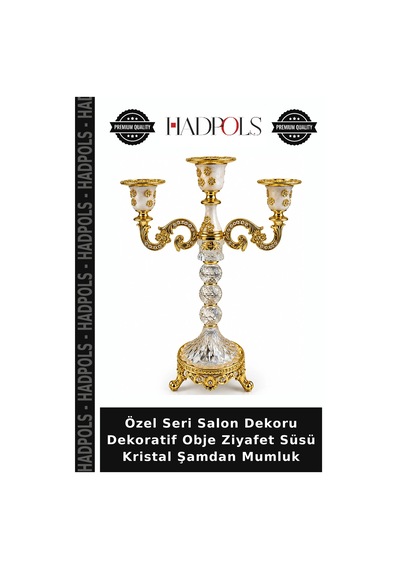 Özel Seri Salon Dekoru Dekoratif Obje Ziyafet Süsü Kristal Şamdan Mumluk