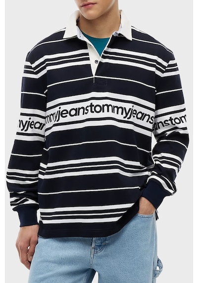 Tommy Jeans Çizgili Relaxed Fit Düğmeli Polo Yaka Sweat Erkek Polo Yaka Sweat Dm0dm23164 C1g Lacivert Tommy Jeans Çizgili Relaxed Fit Düğmeli Polo Yaka Sweat Erkek Polo Yaka Sweat Dm0dm23164 C1g Lacivert