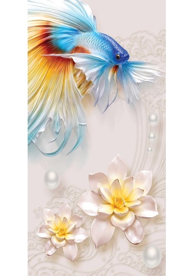 Kapı Giydirme Kapı Sticker Folyosu 3d Balık
