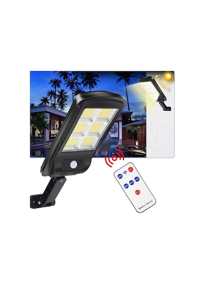 Solar Bahçe Aydınlatma 180 Cob Led Güneş Enerjili Bahçe Lambası