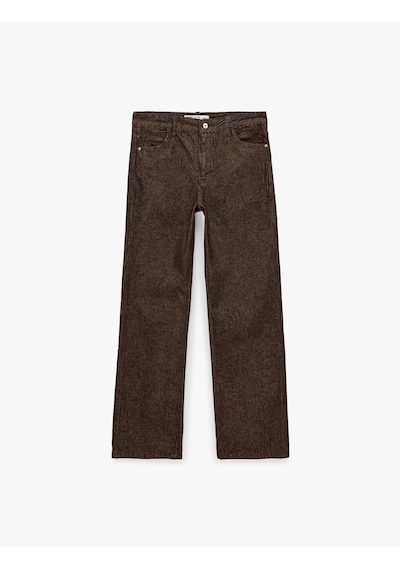 Koton Pamuklu Düşük Bel Beş Cepli Uzun Düz Paça Çizgili Pantolon - Straight Fit Jean Kahverengi Çizgili 7wal40092mw Kahve Çizgili Koton Pamuklu Düşük Bel Beş Cepli Uzun Düz Paça Çizgili Pantolon - Straight Fit Jean Kahverengi Çizgili 7wal40092mw Kahve Çizgili
