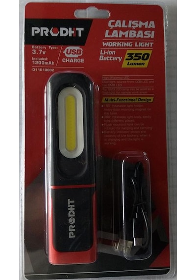 Dht 350 Lümen Mıknatıslı Kancalı Çalışma Lambası D11010002 N11.6242 Siyah