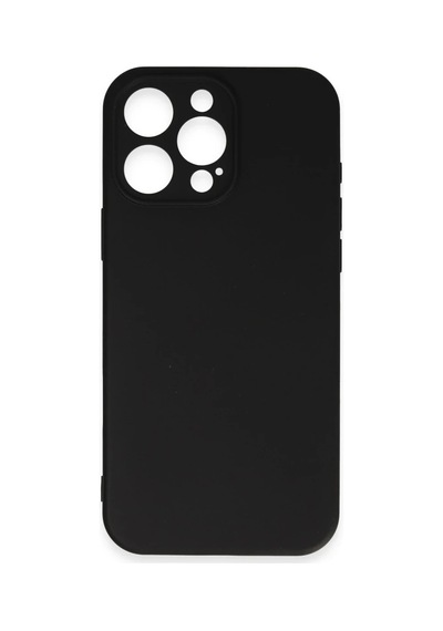 Apple iPhone Uyumlu 16 Pro Max Kılıf Nano İçi Kadife Silikon - Siyah Sıyah