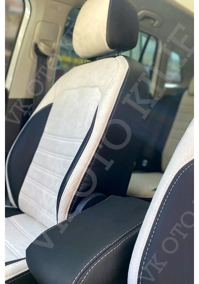 Vk Auto Volkswagen Tiguan Araca Özel Koltuk Kılıfı Beyaz-taytüyü
