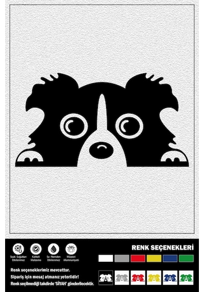Bagajdan Bakan Köpek Stıcker 20 X 10 Cm Eru00033