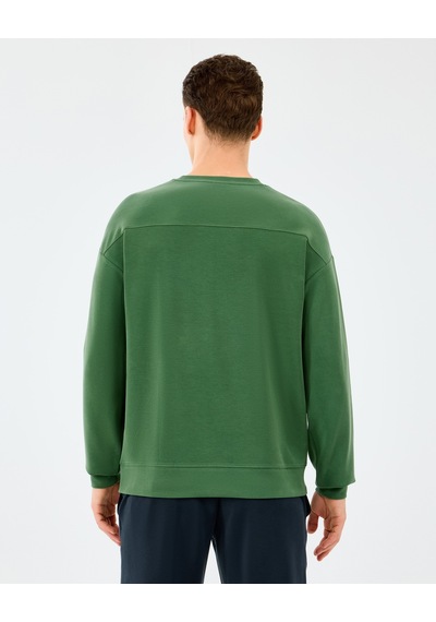 Skechers M Loose Crewneck Sweatshirt Erkek Haki Sweatshirt S2510041-4255 Haki