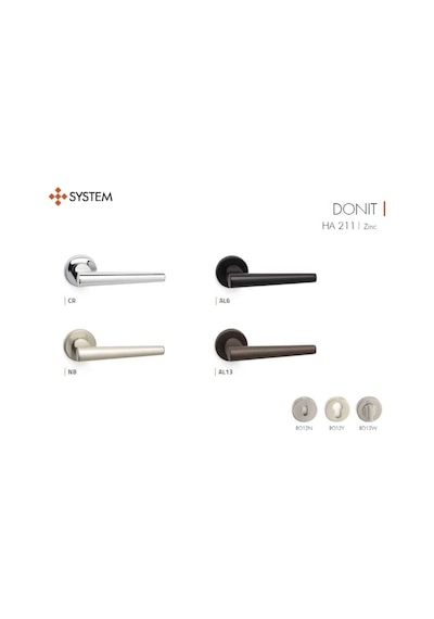 System Donit Kapı Kolu Nikel Saten Ha211ro12 Nb