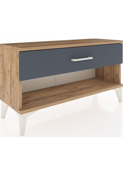 Arges Şifonyer Tek Çekmeceli 88x30x48 Çam-antrasit Çam