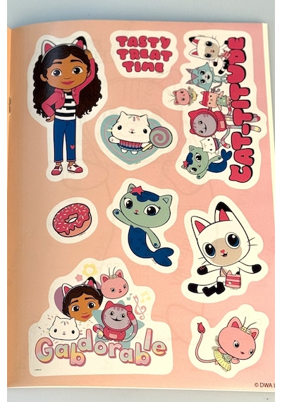 X Dekomus Lisanslı Gabby S Dollhouse Stickerlı Boyama Kitabı 22x33 Cm Altın