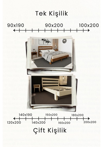 Renazzo Natura New Masif Ahşap Karyola Ceviz 120x200 Ceviz - 120 X 200
