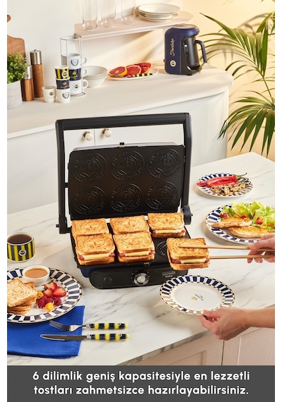 Karaca X 2400 W Fenerbahçe Lisanslı Taraftar Logo Plakalı Tost Makinesi