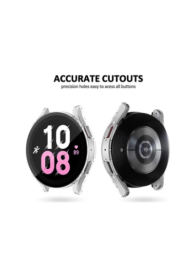 Samsung Galaxy Watch 5 Pro Sm-r920 İle Uyumlu Tam Kapatan Çerceve Pc Kasa Koruma Galaxy Watch 5 Pro İle Uyumlu Gard Çerçeve Siyah Çok Renkli