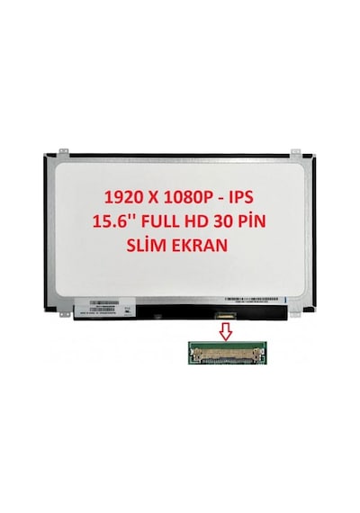 Samsung Uyumlu Np870z5g-s02tr Ips Notebook Lcd Ekran 15.6'' Slim Led 30 Pin Full Hd Ips