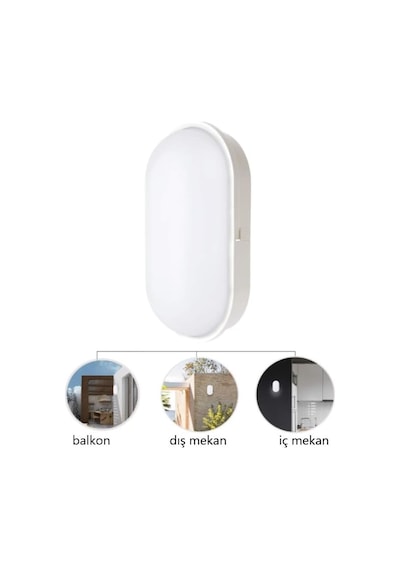 Ayrex Su Geçirmez 20w Beyaz Kasa Gün Işık 4200k Bahçe Teras Banyo İç Dış Mekan Led Işık 2000lm 2 Adet