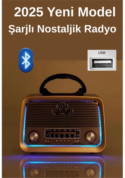 Rt-301 Nostaljik Radyo Bluetooh Müzik Kutusu