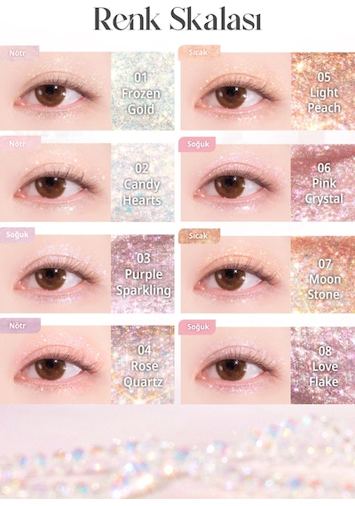 Dasique İnci Işıltılı Likit Glitter Starlit Jewel Liquid Glitter 02 Candy Hearts 02 Candy Hearts