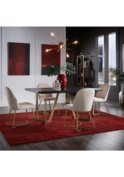 Moniq Gold Metal Yemek Masası