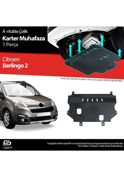S-dizayn Citroen Berlingo Çelik Karter Muhafaza 2008-2018 A+ Kalite