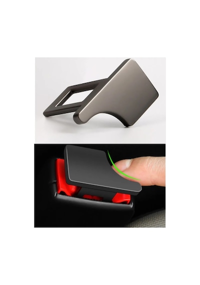 Universal Araç Kemeri Tokası Susturucu Kapağı 3d Üretim Siyah Klips 5 Lü Set