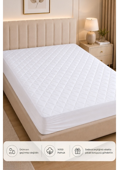 Formeya %100 Pamuk Formeya Alez Fitted Kapitone Yatak Koruyucu