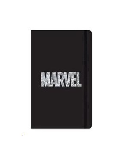 Marvel 13x21 80 Yaprak Çizgili Ciltli Lastikli Defter - Siyah No-color