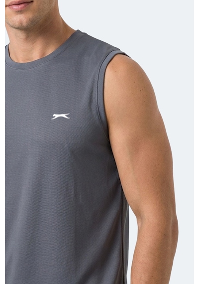 Slazenger Hazzar I Erkek Kolsuz Koyu Gri Tişört
