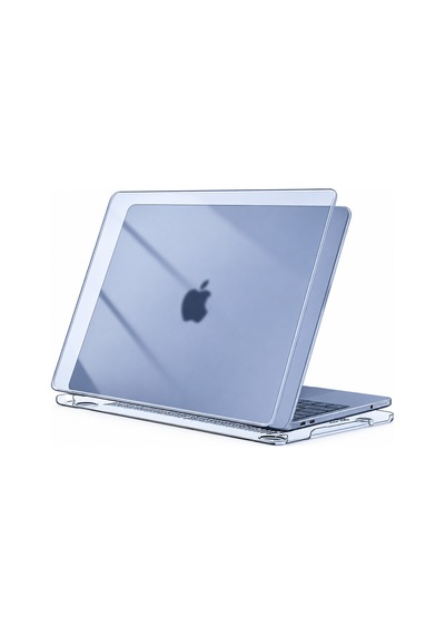 Macbook Neo 13 A3404 Kılıf Kristal Parlak Şeffaf Sert Kapak Hardcase Mavi