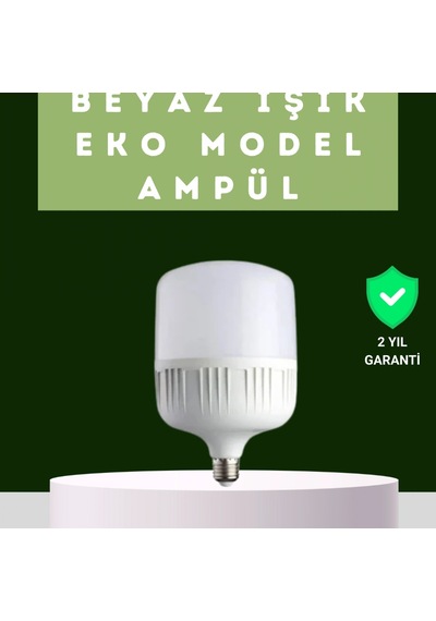 30 Watt Şarjlı Led Ampul Beyaz Işık E27 Duy Uyumlu