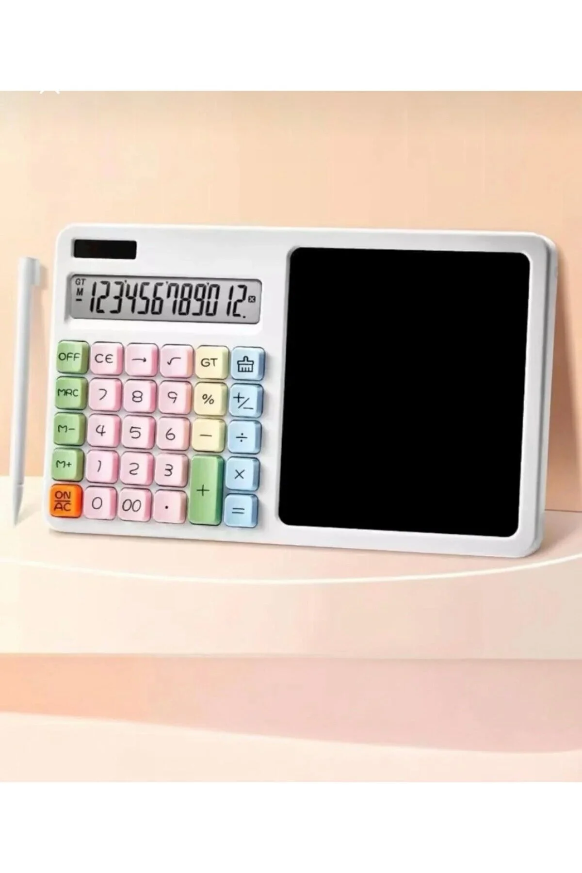 Tabletli / Kalemli Hesap Makinası Beyaz