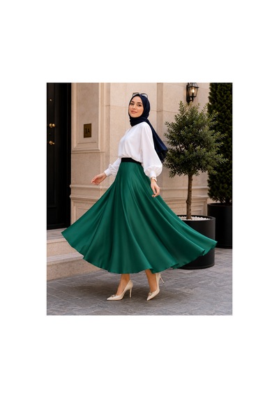 Elmoda Kadın Ribanalı Şort Astarlı Saten Tam Daire Mevlana Etek Zümrüt Yeşili Zümrüt Yeşili Elmoda Kadın Ribanalı Şort Astarlı Saten Tam Daire Mevlana Etek Zümrüt Yeşili Zümrüt Yeşili
