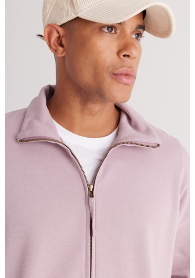 AC&Co / Altınyıldız Classics Erkek Gul Kurusu Oversize Bol Kesim Bato Yaka Pamuklu Sweatshirt Gül Kurusu AC&Co / Altınyıldız Classics Erkek Gul Kurusu Oversize Bol Kesim Bato Yaka Pamuklu Sweatshirt Gül Kurusu
