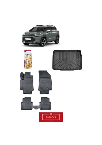 Citroen C3 Aircross 2025 Model 5d Havuzlu Paspas Ve Bagaj Havuzu Set + Araç Kokusu
