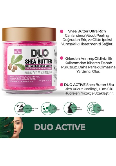 Duo Active Shea Butter Ultra Rich Vücut Peeling 240 G
