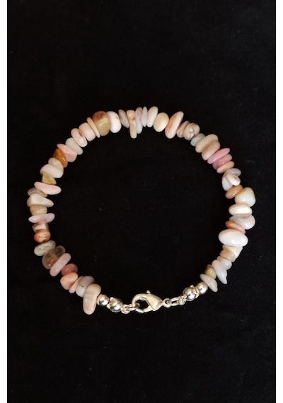 Pembe Opal Bileklik Kırıktaş 638-3 Çok Renkli