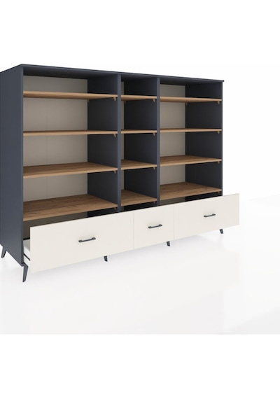 Kronos Dolap 12 Raflı 3 Çekmeceli 220x59x163 Antrasit-çam/aytaşı Atlas Çam/aytası - Antrasıt Kronos Dolap 12 Raflı 3 Çekmeceli 220x59x163 Antrasit-çam/aytaşı Atlas Çam/aytası - Antrasıt